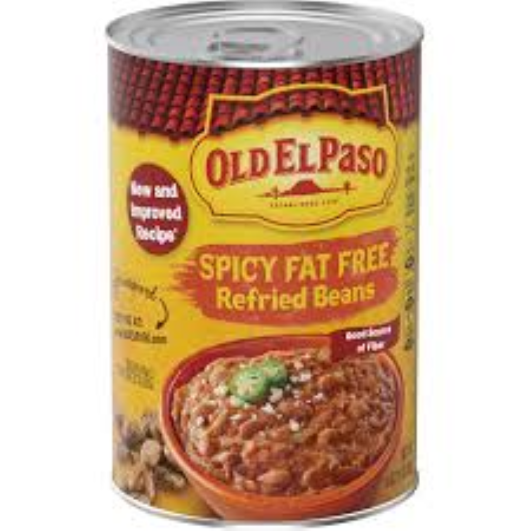 OEP REFRIED BEANS SPICY FAT FREE 453G